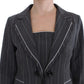 BENCIVENGA Gray Pinstripe Suit Sheath Dress & Blazer Set