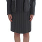 BENCIVENGA Gray Pinstripe Suit Sheath Dress & Blazer Set