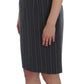 BENCIVENGA Gray Pinstripe Suit Sheath Dress & Blazer Set