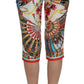 Dolce & Gabbana Multicolor Majolica Sicily Silk Pants