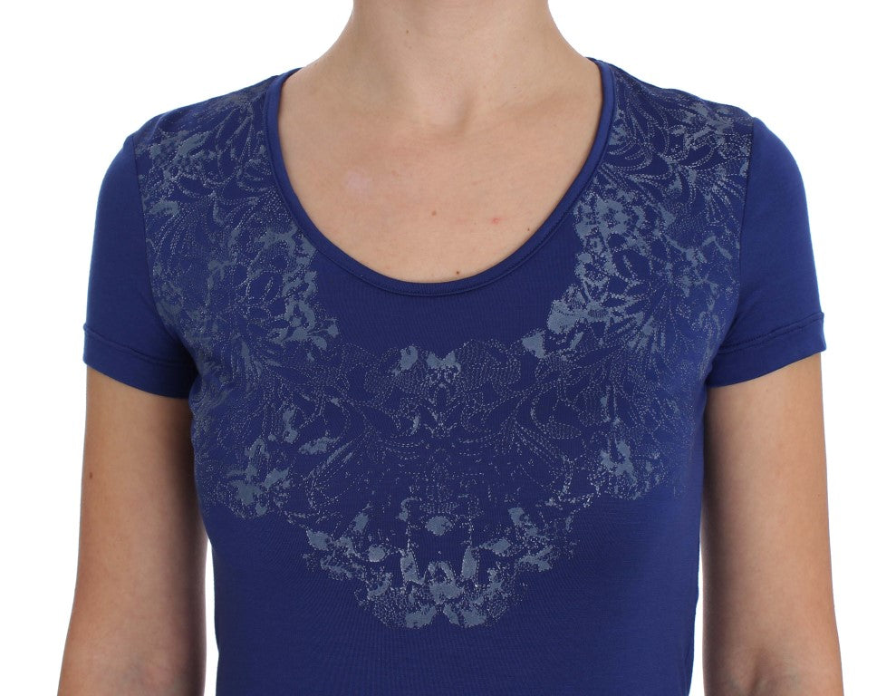 Ermanno Scervino Blue Modal Stretch T-shirt