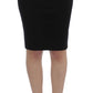 PLEIN SUD Black Straight Pencil Skirt