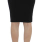 PLEIN SUD Black Straight Pencil Skirt