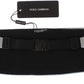 Dolce & Gabbana Silver Wide Belt Silk Cummerbund