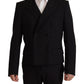 Dolce & Gabbana Black Double Breasted Coat Blazer Jacket