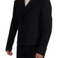 Dolce & Gabbana Black Double Breasted Coat Blazer Jacket