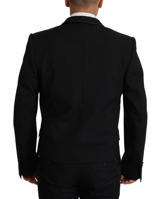 Dolce & Gabbana Black Double Breasted Coat Blazer Jacket