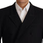 Dolce & Gabbana Black Double Breasted Coat Blazer Jacket