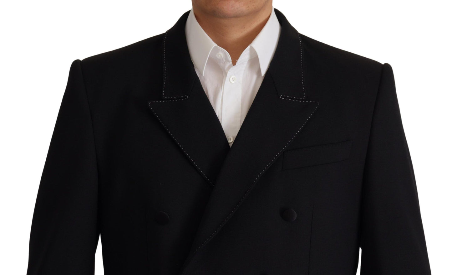 Dolce & Gabbana Black Double Breasted Coat Blazer Jacket