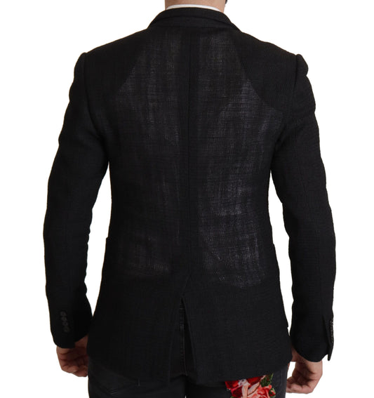 Dolce & Gabbana Black Single Breasted Coat Men Blazer