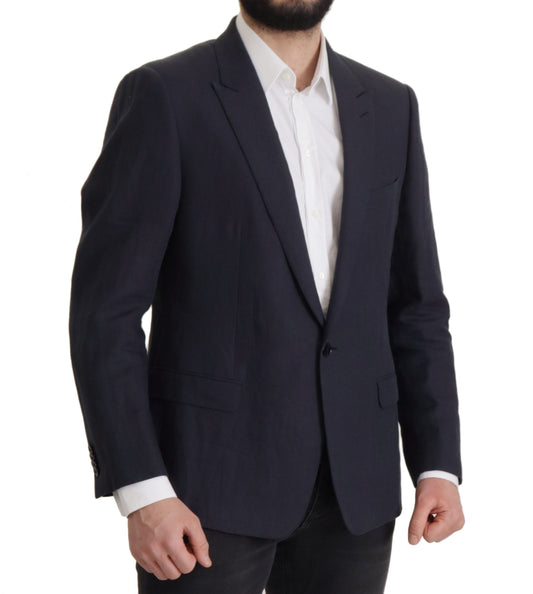 Dolce & Gabbana Dark Blue ALTA SARTORIA Jacket Coat Blazer