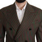 Dolce & Gabbana Multicolor Stripes Double Breasted Blazer