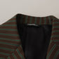 Dolce & Gabbana Multicolor Stripes Double Breasted Blazer