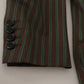 Dolce & Gabbana Multicolor Stripes Double Breasted Blazer