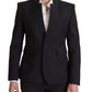 Dolce & Gabbana Black Wool Single Breasted Coat Men Blazer