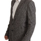 Dolce & Gabbana Gray Cotton Single Breasted Fantasy Blazer