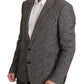 Dolce & Gabbana Gray Cotton Single Breasted Fantasy Blazer