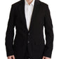 Dolce & Gabbana Black Wool Single Breasted Coat Blazer