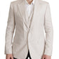 Dolce & Gabbana Gray Silk Single Breasted 2 Pc Blazer