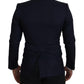 Dolce & Gabbana Black Wool Single Breasted Coat Blazer