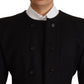 Dolce & Gabbana Black Wool Double Breasted Blazer Jacket