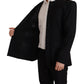 Dolce & Gabbana Black Wool Double Breasted Blazer Jacket