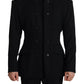 Dolce & Gabbana Black Wool Double Breasted Blazer Jacket