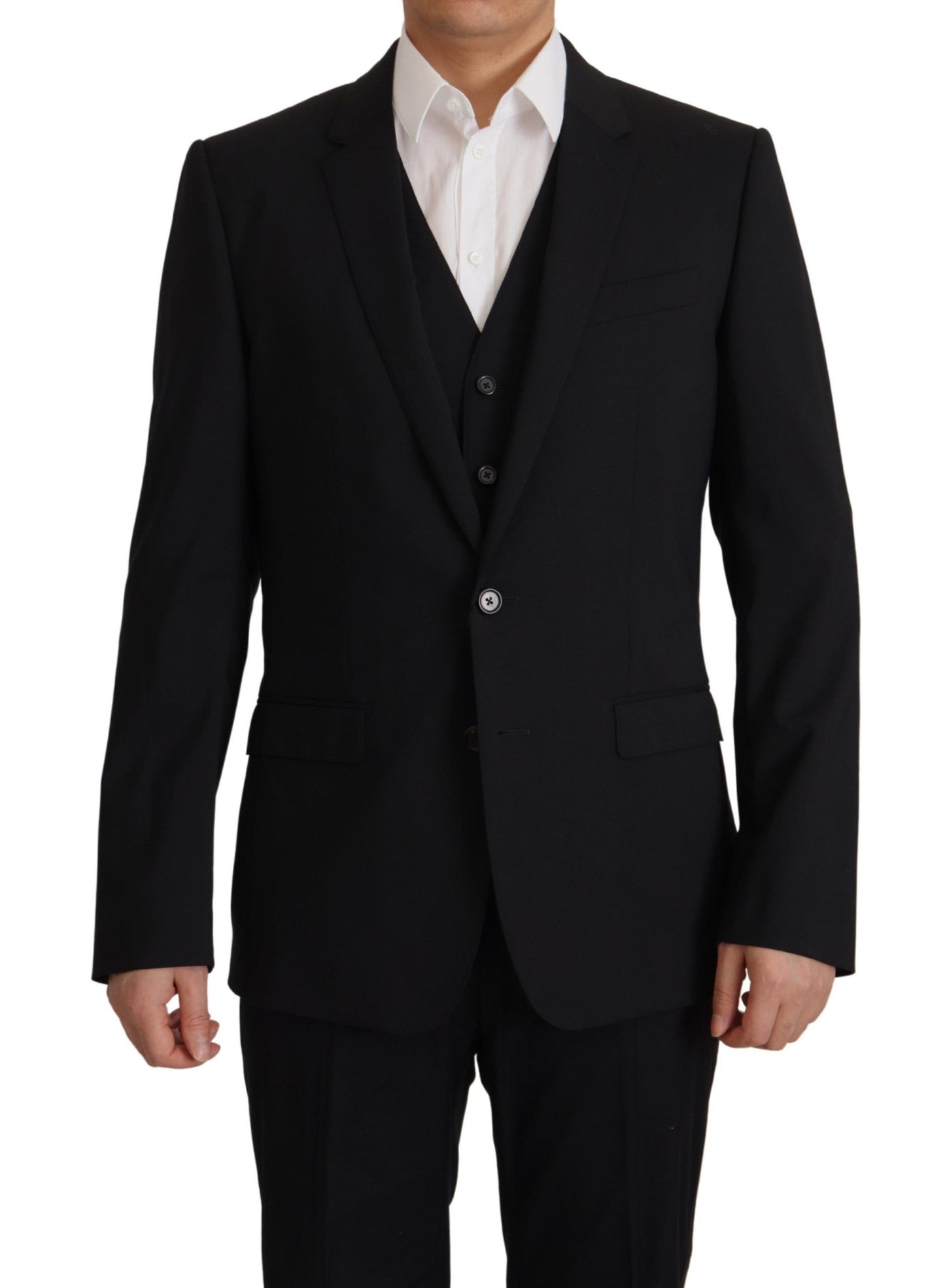 Dolce & Gabbana Black Jacket Vest 2 Piece MARTINI Blazer