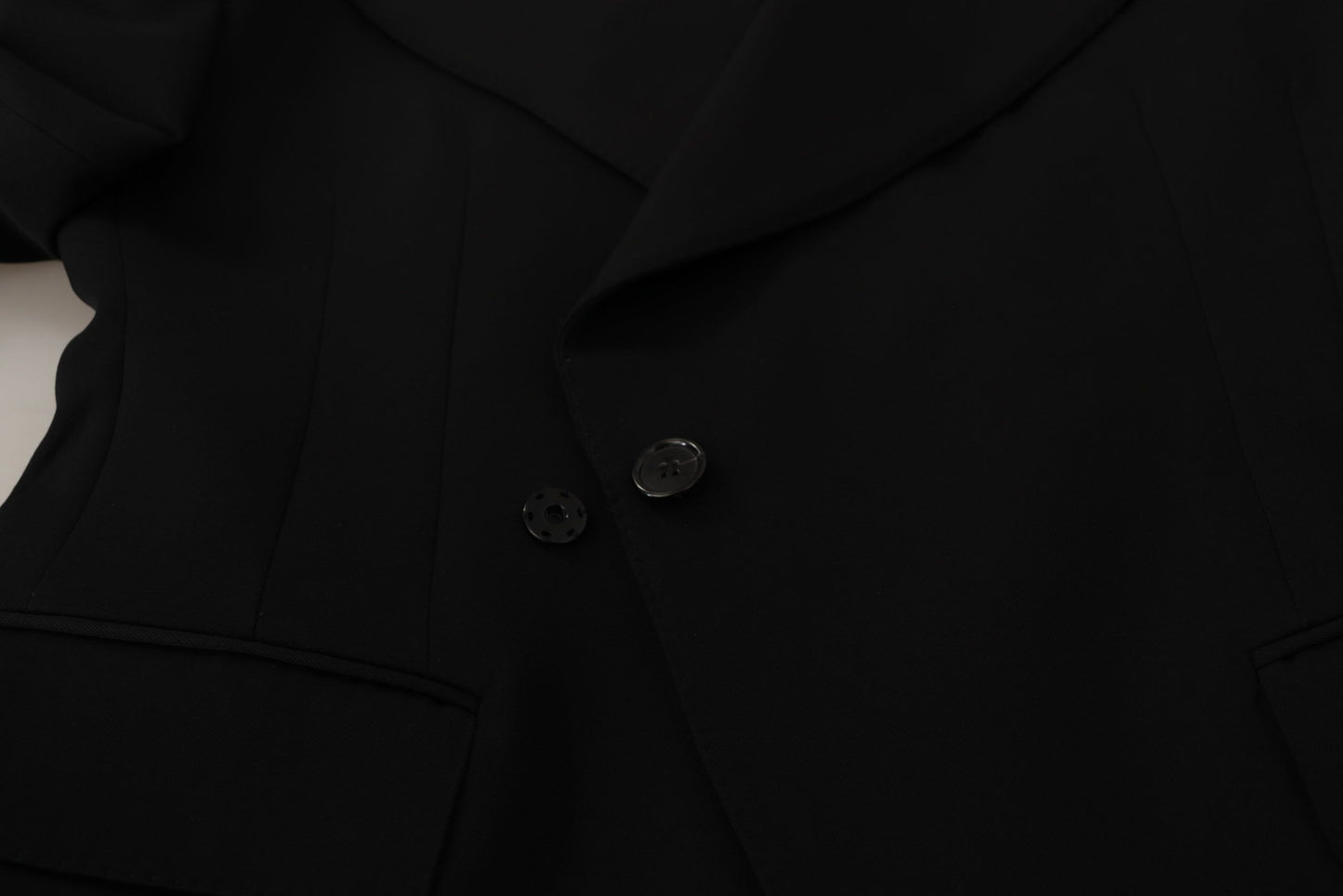 Dolce & Gabbana Black Wool Single Breasted Jacket Blazer