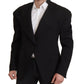 Dolce & Gabbana Black Wool Single Breasted Jacket Blazer