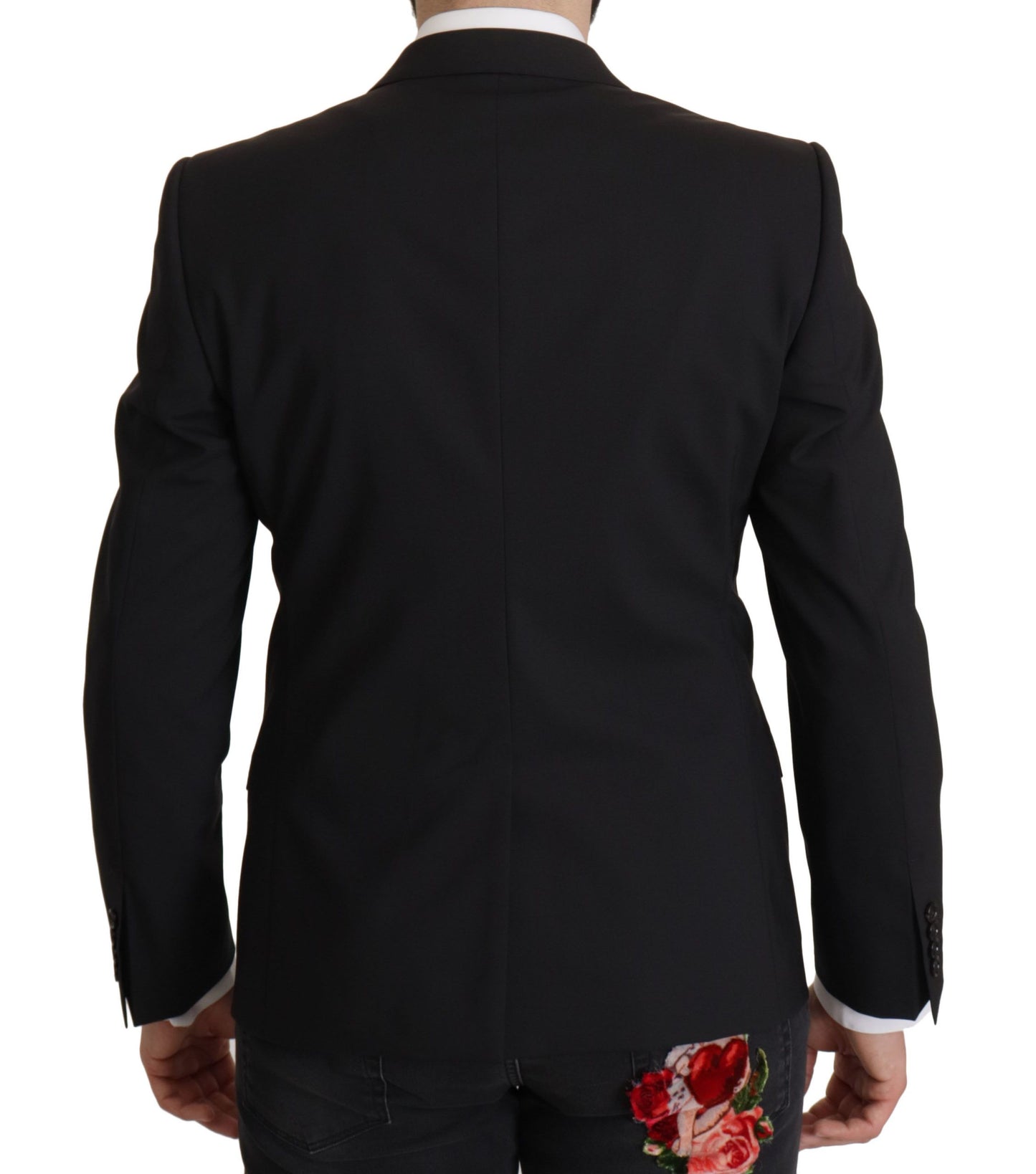 Dolce & Gabbana Black Single Breasted Jacket MARTINI Blazer