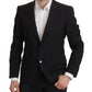 Dolce & Gabbana Black Single Breasted Jacket MARTINI Blazer