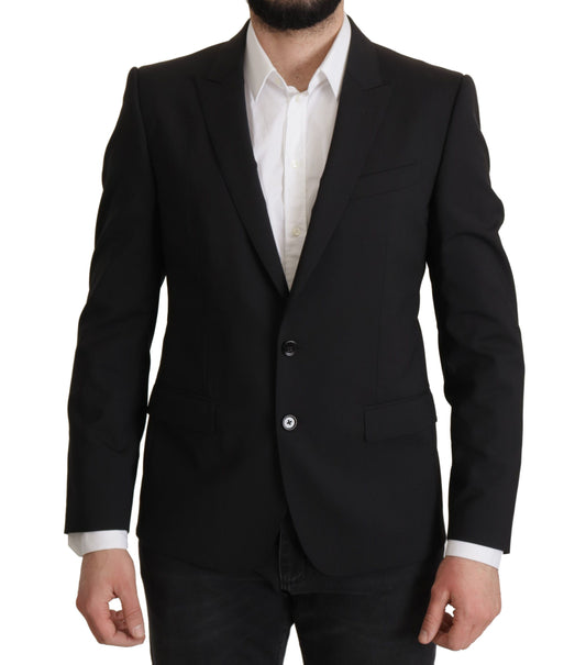 Dolce & Gabbana Black Single Breasted Jacket MARTINI Blazer