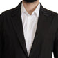 Dolce & Gabbana Black Cotton Single Breasted Blazer Jacket