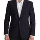 Dolce & Gabbana Dark Blue Single Breasted MARTINI Blazer