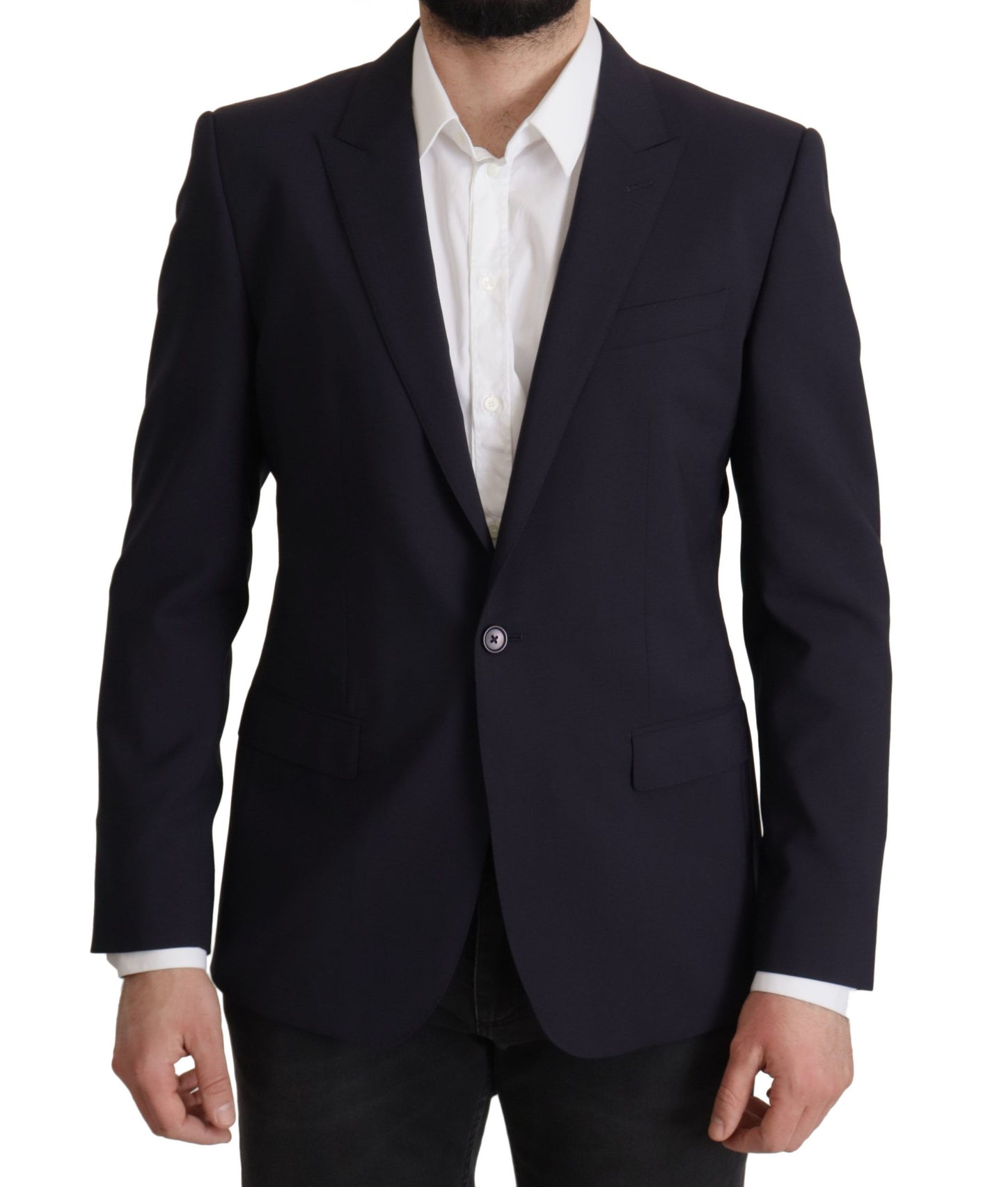 Dolce & Gabbana Dark Blue Single Breasted MARTINI Blazer