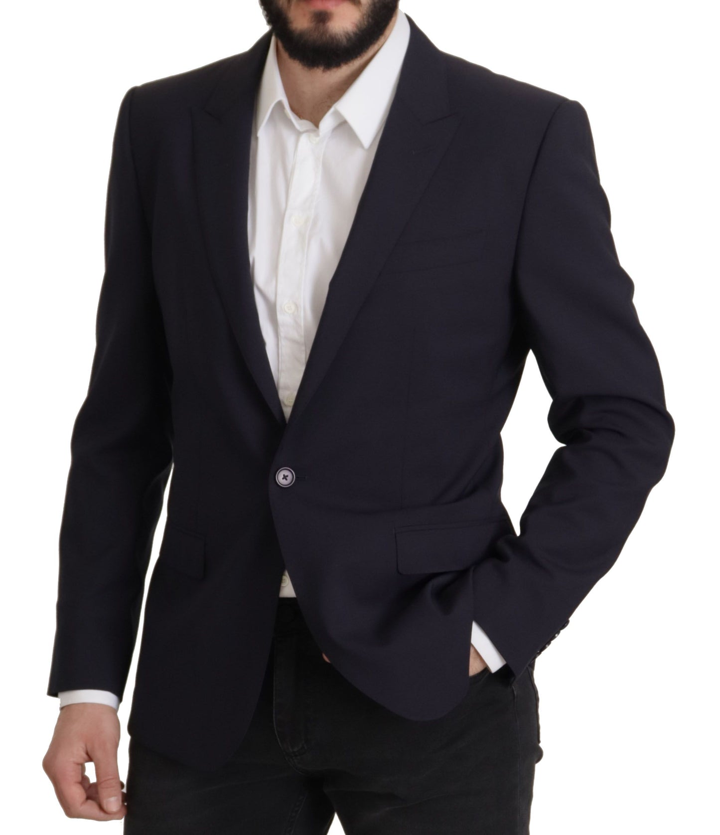 Dolce & Gabbana Dark Blue Single Breasted MARTINI Blazer