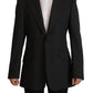 Dolce & Gabbana Black Wool Single Breasted Blazer v