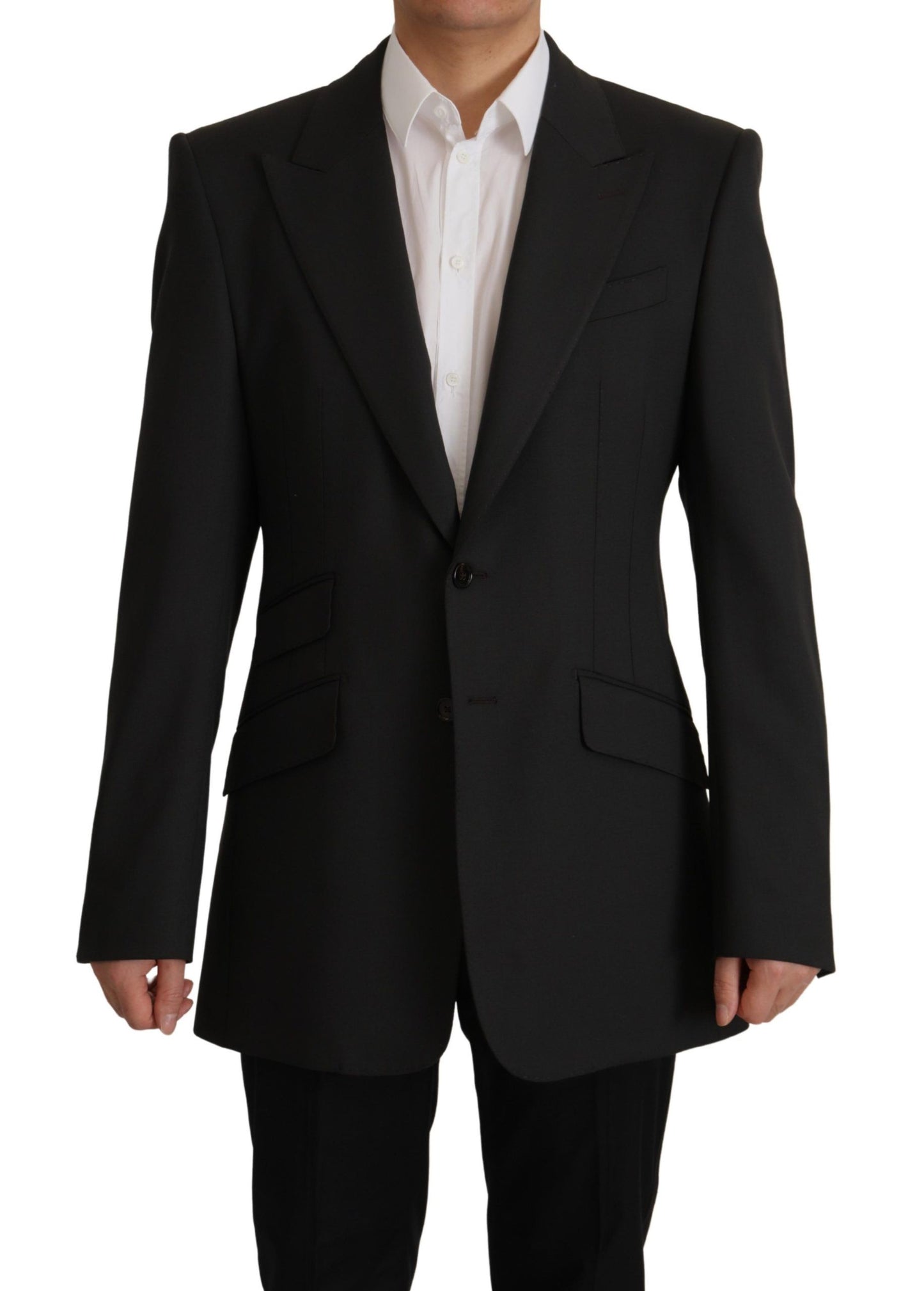 Dolce & Gabbana Black Wool Single Breasted Blazer v