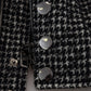 Dolce & Gabbana Black Houndstooth Bomber Jacket