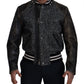 Dolce & Gabbana Black Houndstooth Bomber Jacket