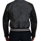 Dolce & Gabbana Black Houndstooth Bomber Jacket