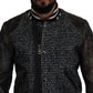 Dolce & Gabbana Black Houndstooth Bomber Jacket