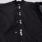 Dolce & Gabbana Black Crystals Button Bomber Jacket