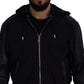 Dolce & Gabbana Black Hooded Blouson Bomber Jacket