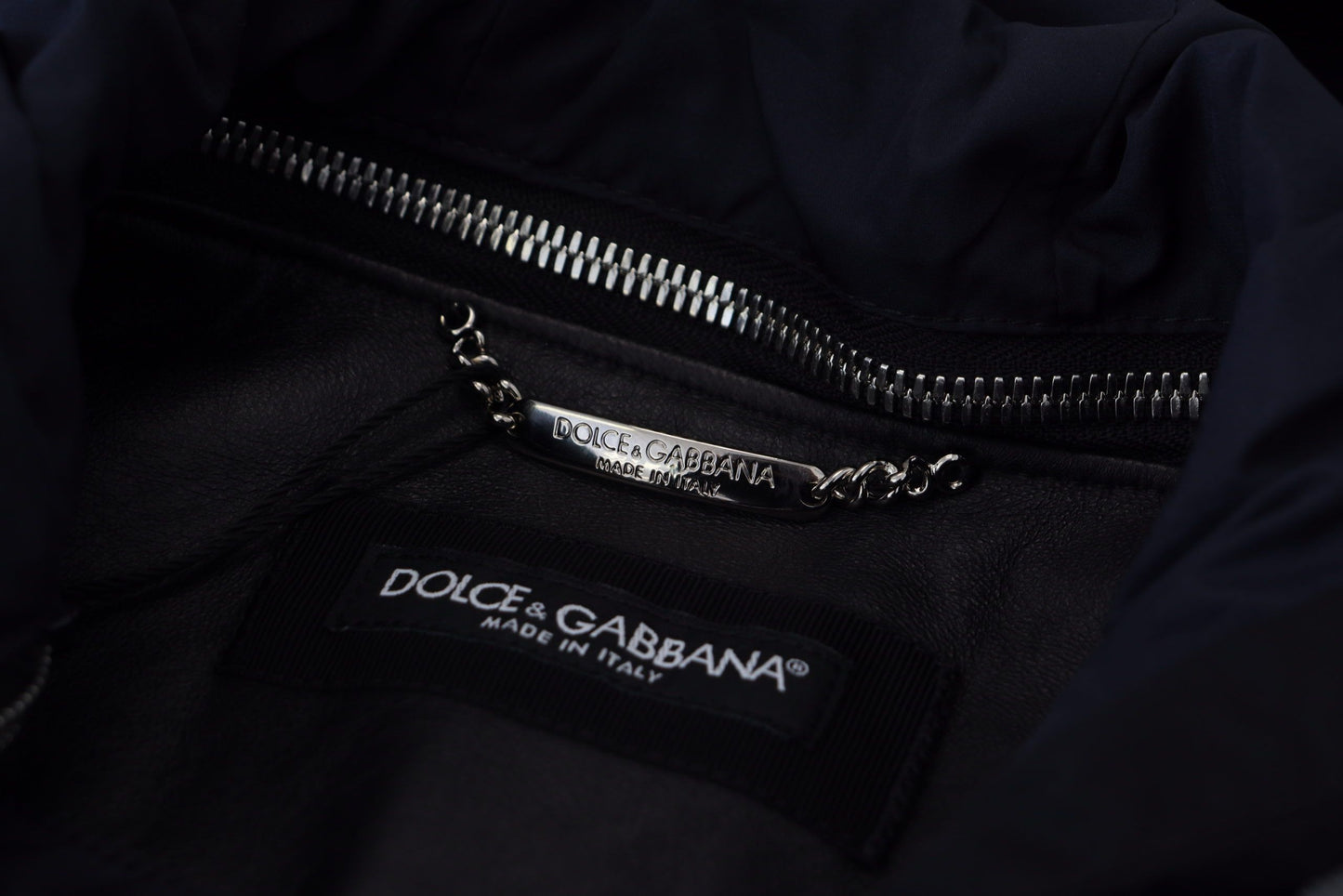 Dolce & Gabbana Black Hooded Blouson Bomber Jacket