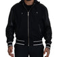 Dolce & Gabbana Black Hooded Blouson Bomber Jacket