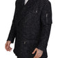 Dolce & Gabbana Black Wool Double Breasted Coat Men Jacket