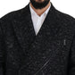 Dolce & Gabbana Black Wool Double Breasted Coat Men Jacket