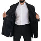 Dolce & Gabbana Black Wool Double Breasted Coat Men Jacket